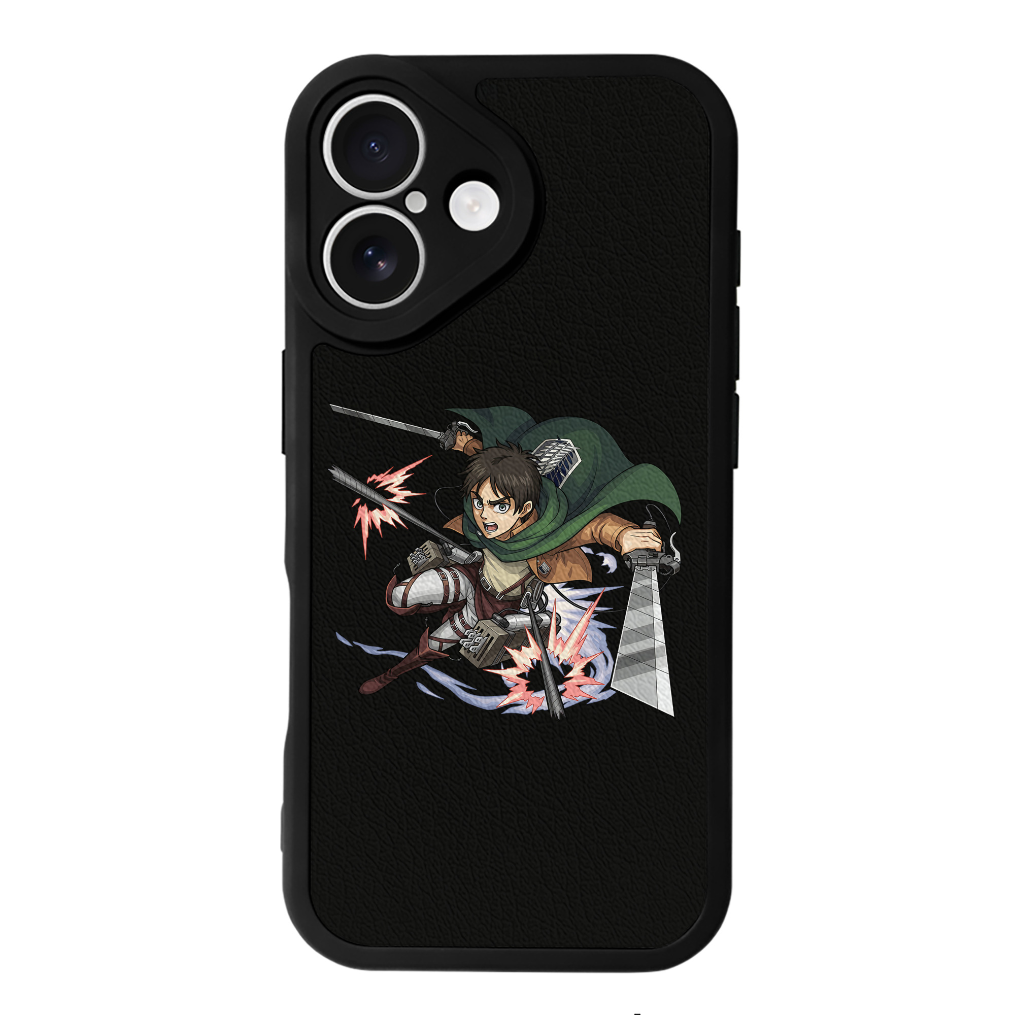 （画像用） 進撃の巨人 エレン･イェーガー Attack on Titan Eren Jäger 【iPhone 16シリーズ対応】シリコンスマホケース（レザー調） 材質：シリコン